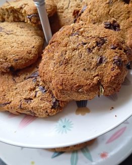 7 Cookies à la farine de souchet graine de lin et pépites de chocolat noir